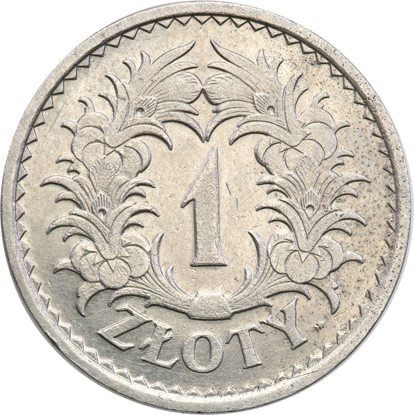 II RP. PRÓBA nikiel (bez napisu) nikiel 1 złoty 1928